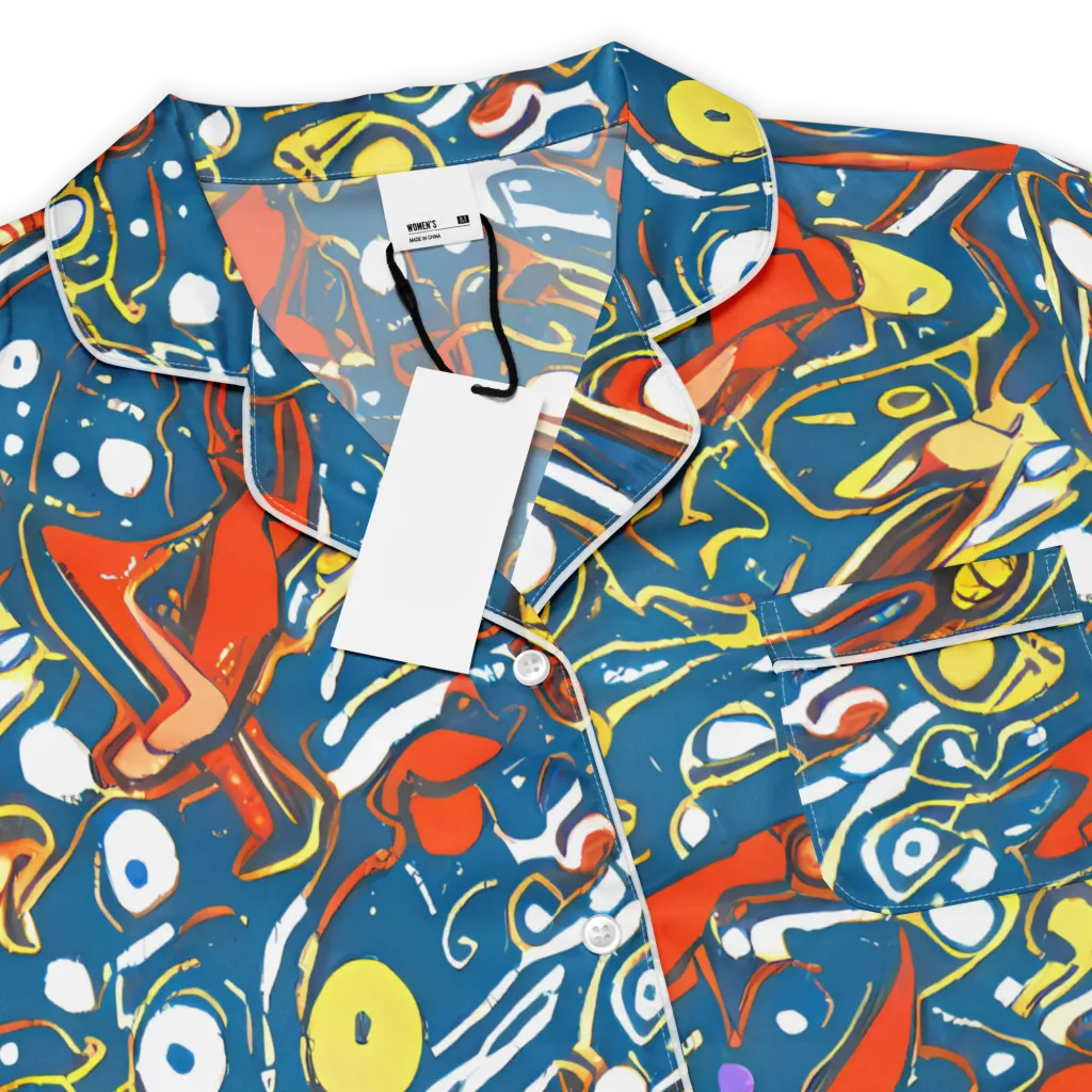 Liquid Geometry on Women's Short Sleeve Pajama Top — Product details