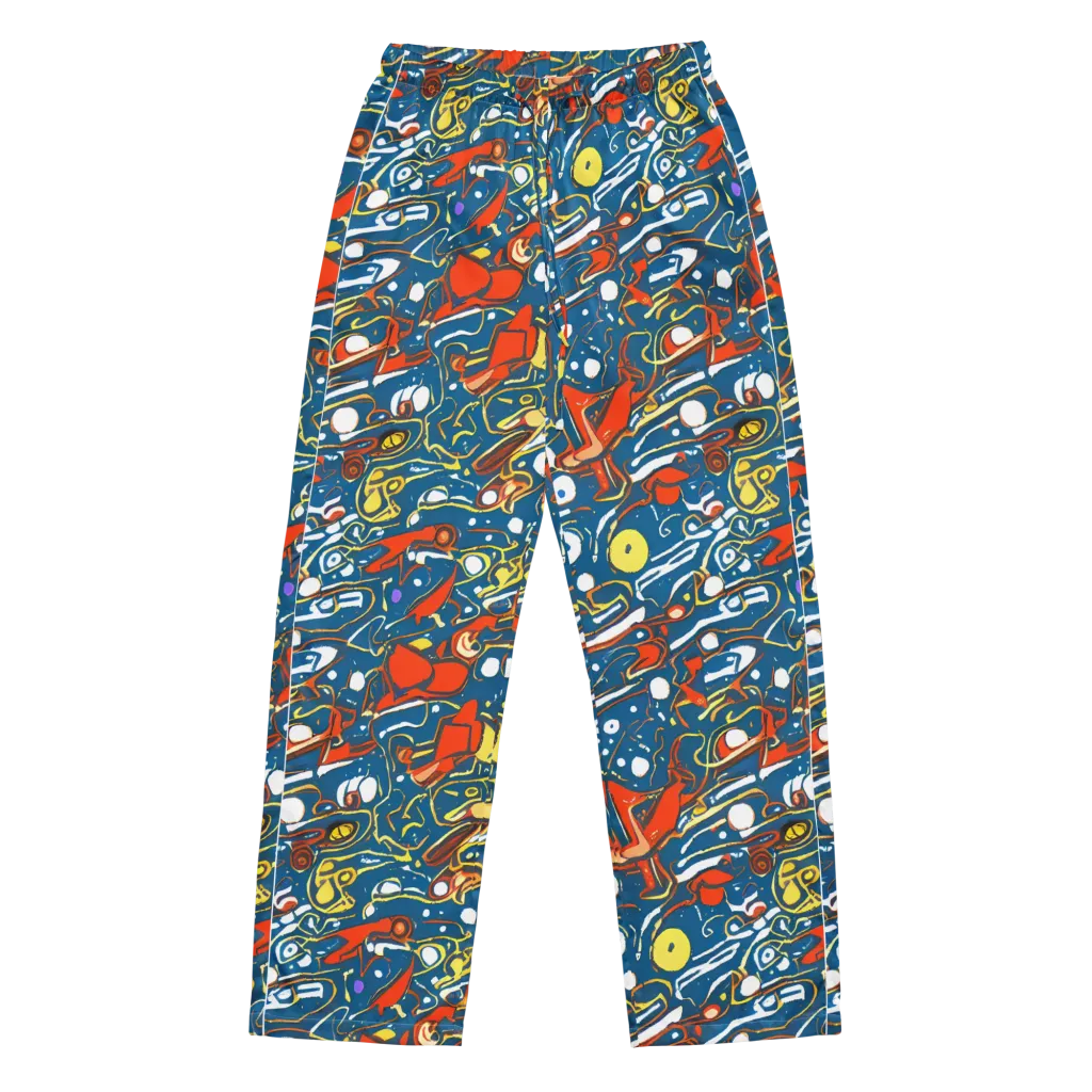 Liquid Geometry on Women's Pajama Pants — Front