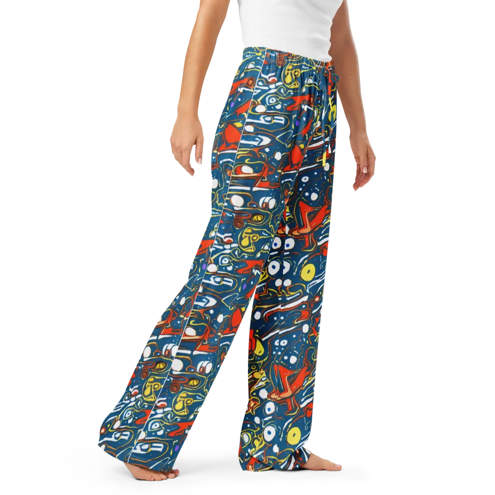 Liquid Geometry on Women's Pajama Pants — Right Front