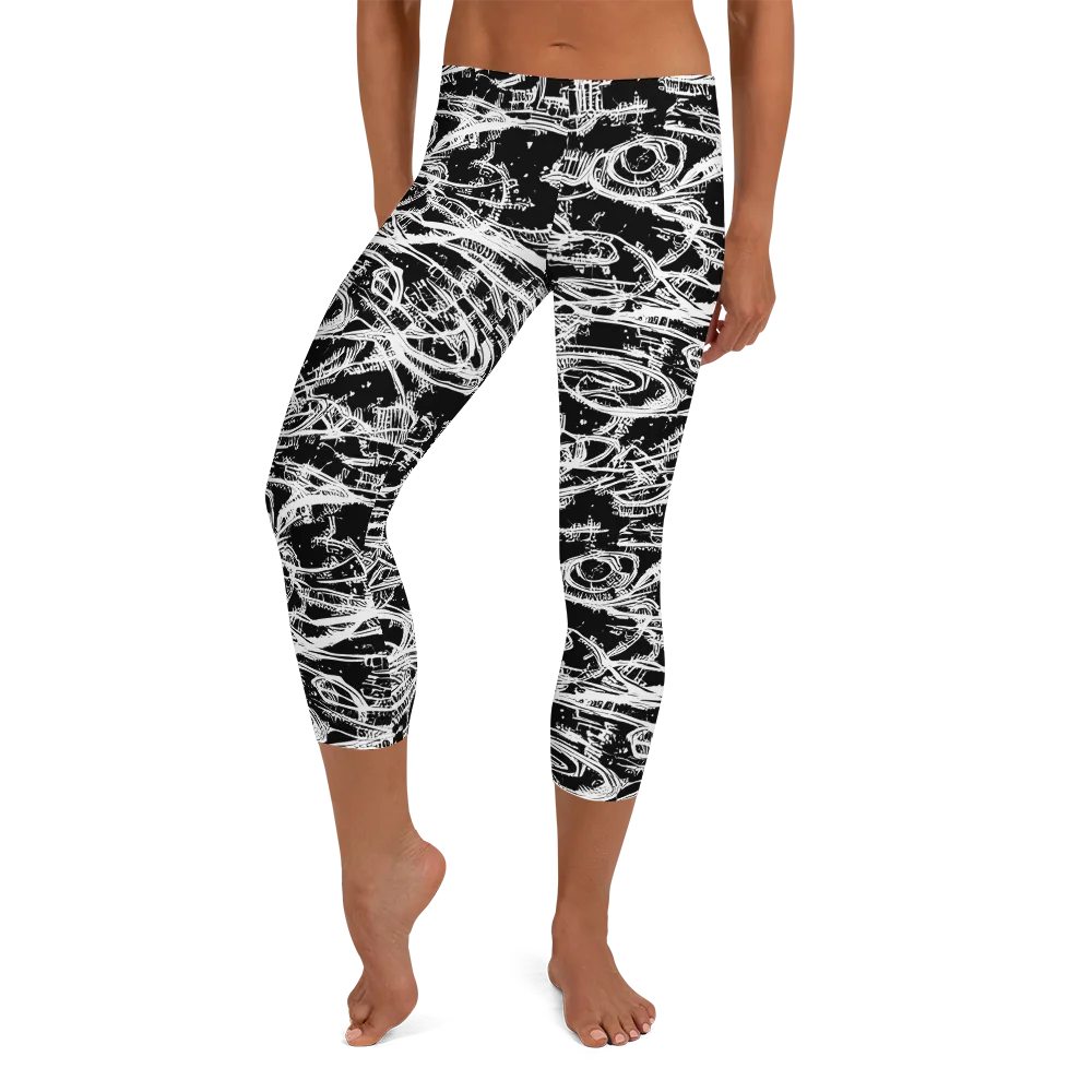 Blackline Current on Capri Leggings — Front