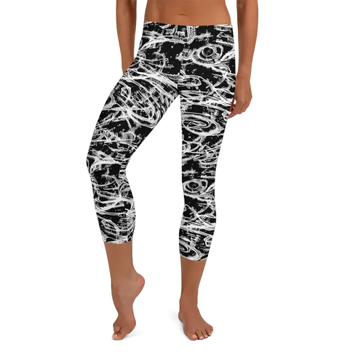 Blackline Current on a Capri Leggings