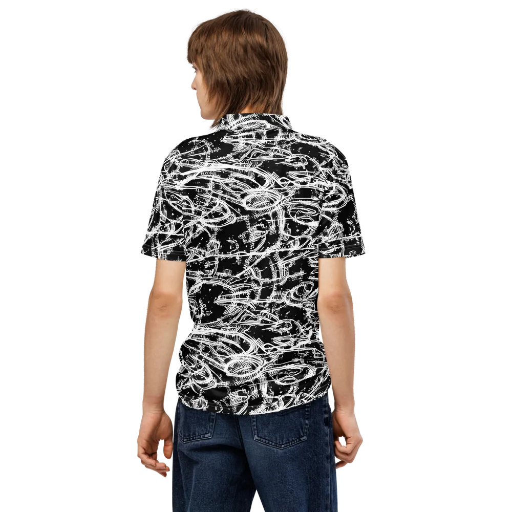 Blackline Current on Men's Slim Fit Polo Shirt — Back