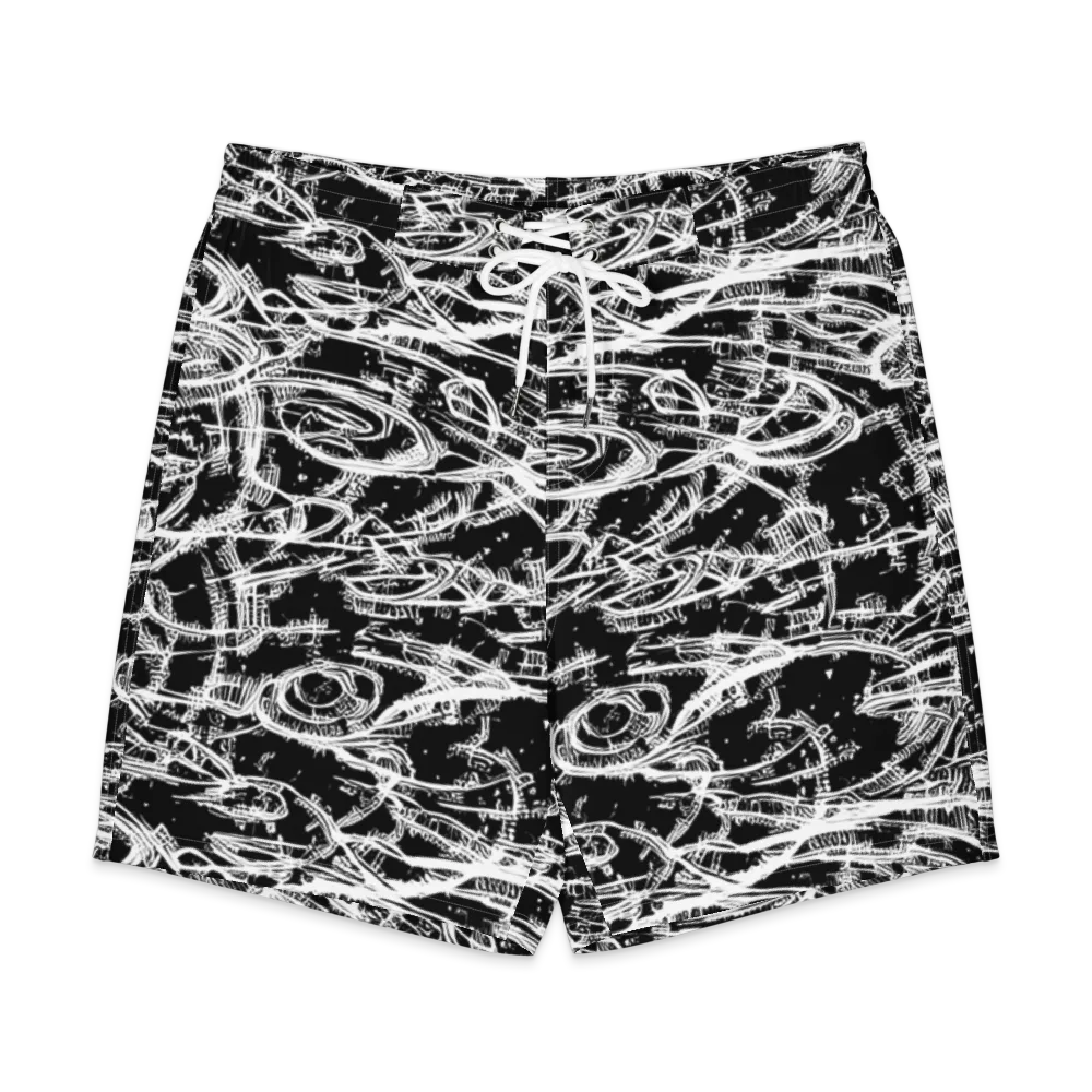 Blackline Current on Men's Board Shorts — Front