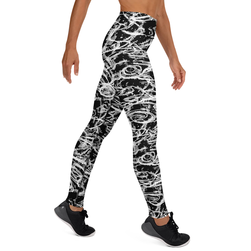 Blackline Current on Yoga Leggings — Right