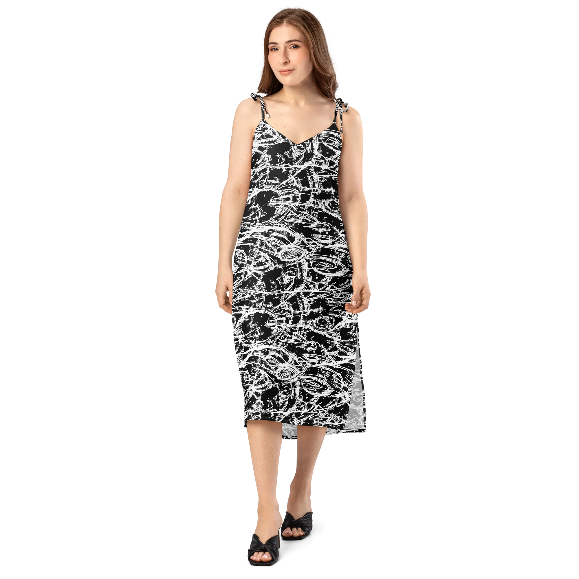 Blackline Current on Slip Dress — Front