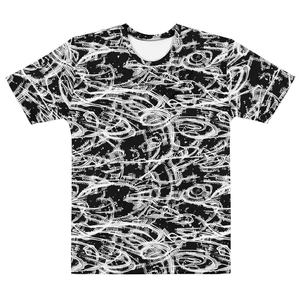 Blackline Current on Men's Cotton Crew Neck T-Shirt — Front