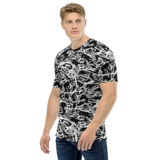 Blackline Current on a Men's Crew Neck T-Shirt