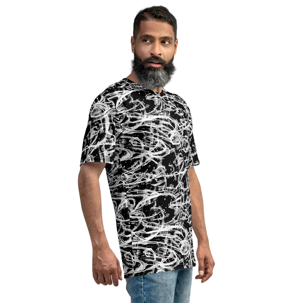 Blackline Current on Men's Crew Neck T-Shirt — Right