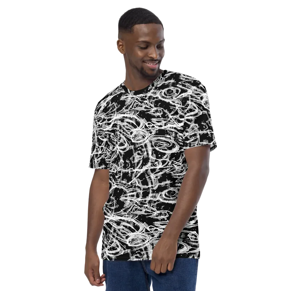 Blackline Current on Men's Crew Neck T-Shirt — Left