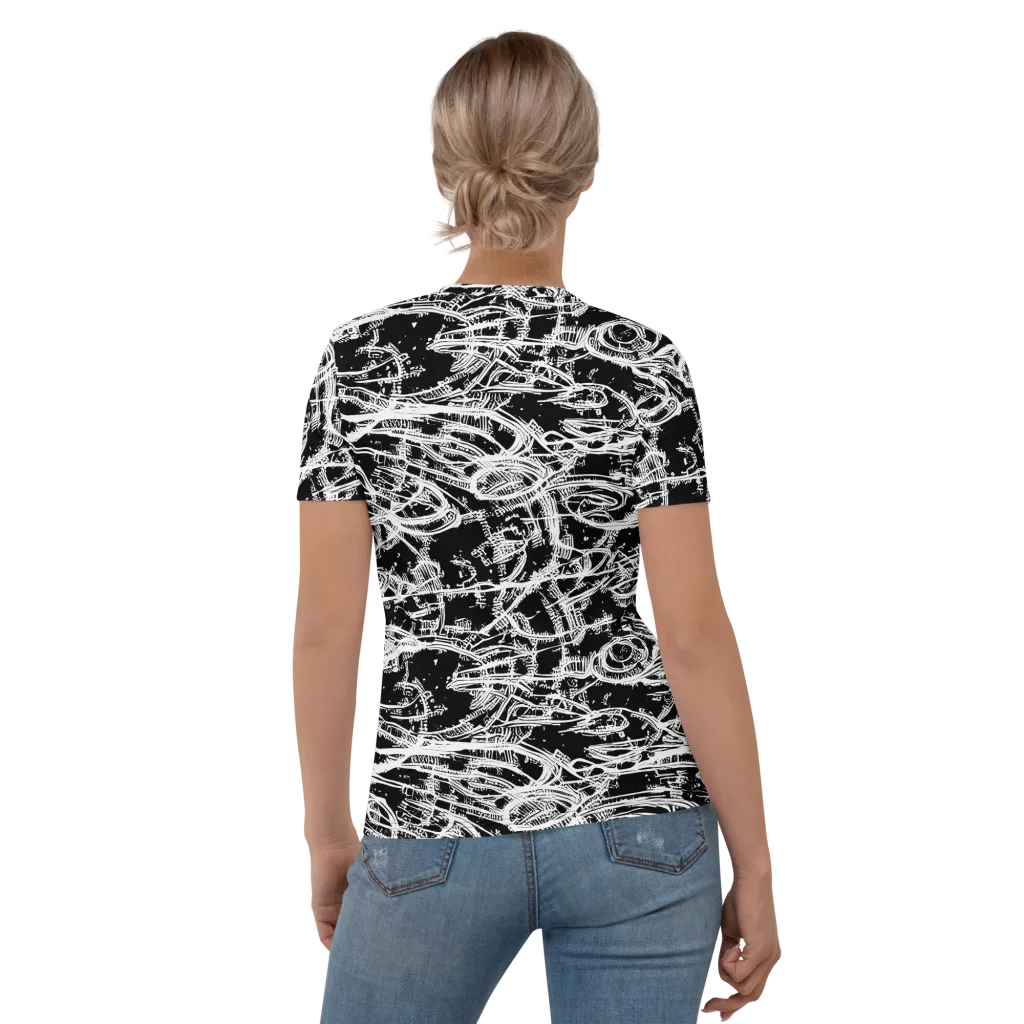 Blackline Current on Women's Crew Neck T-Shirt — Back