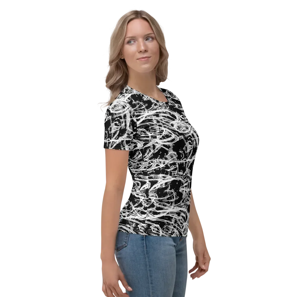 Blackline Current on Women's Crew Neck T-Shirt — Right