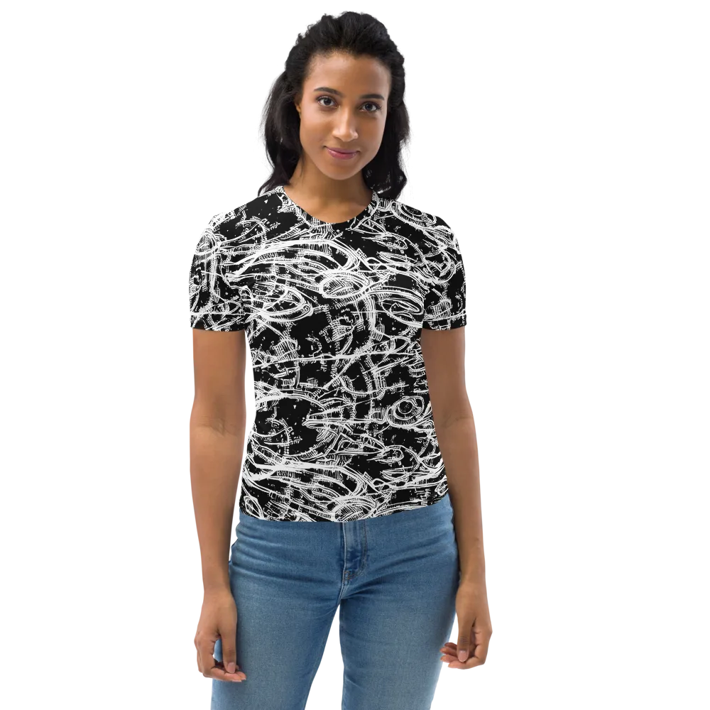 Blackline Current on Women's Crew Neck T-Shirt — Front