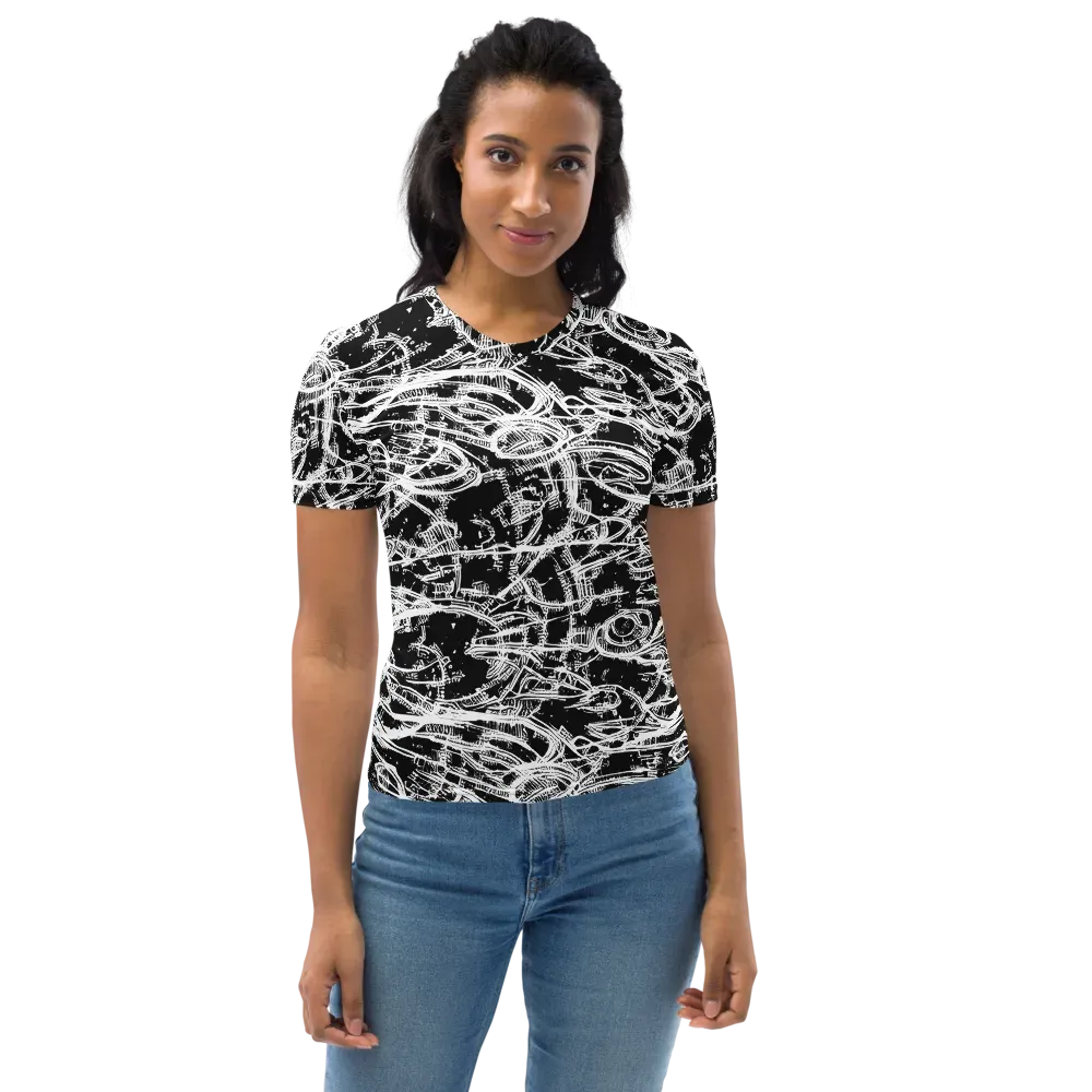 Blackline Current on Women's Crew Neck T-Shirt — Front