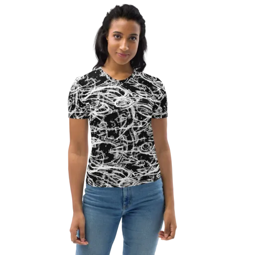 Blackline Current on a Women's Crew Neck T-Shirt