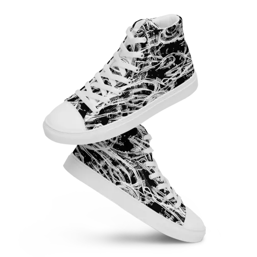 Blackline Current on a Women's High Top Canvas Shoes