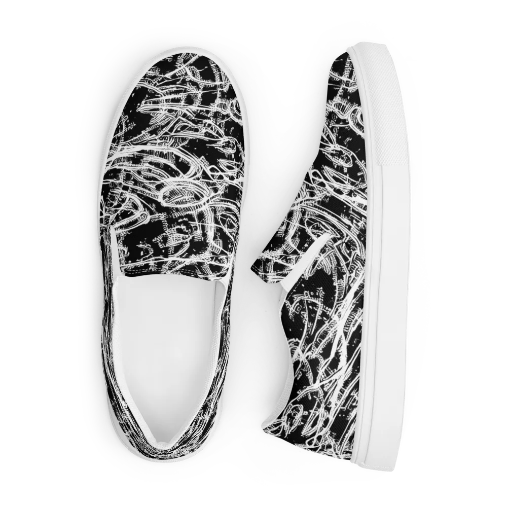 Blackline Current on Men's Slip-On Canvas Shoes — Front