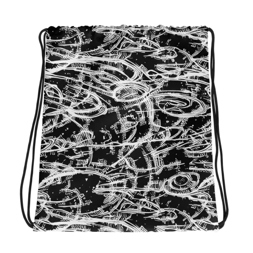 Blackline Current on a Drawstring Bag