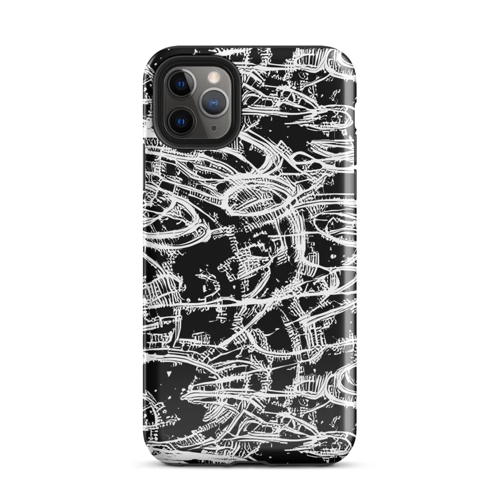 Blackline Current on Tough Case for iPhone® — Front