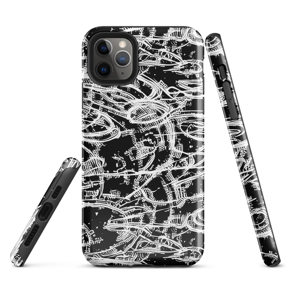 Blackline Current on Tough Case for iPhone® — Front