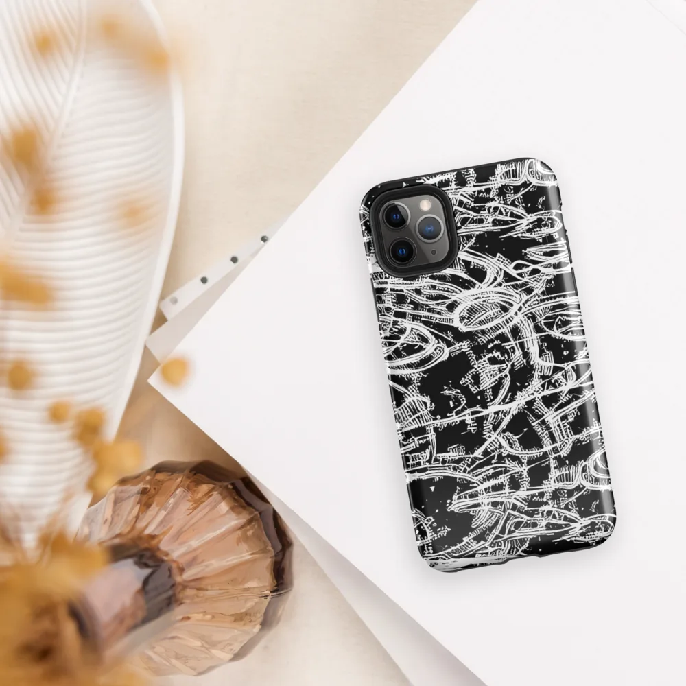 Blackline Current on Tough Case for iPhone® — Front