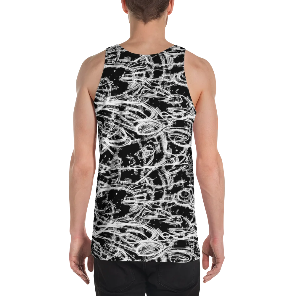 Blackline Current on Men's Tank Top — Back