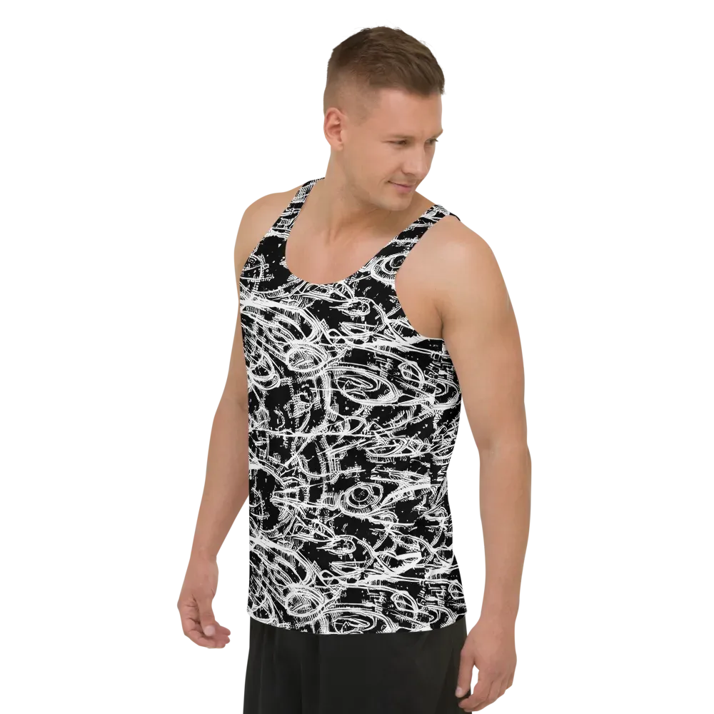 Blackline Current on Men's Tank Top — Left Front
