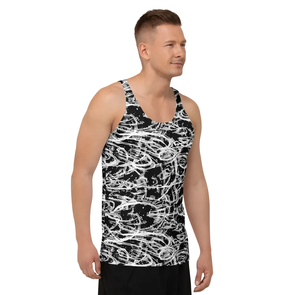 Blackline Current on Men's Tank Top — Right Front