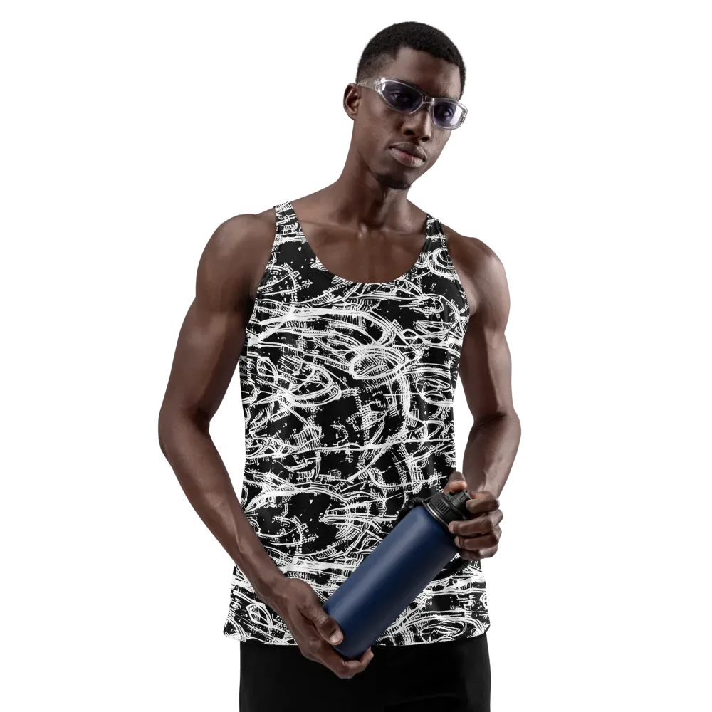 Blackline Current on Men's Tank Top — Front