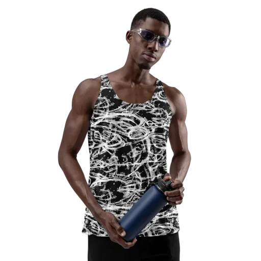 Blackline Current on a Men's Tank Top