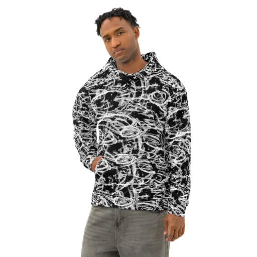 Blackline Current on a Cotton Hoodie
