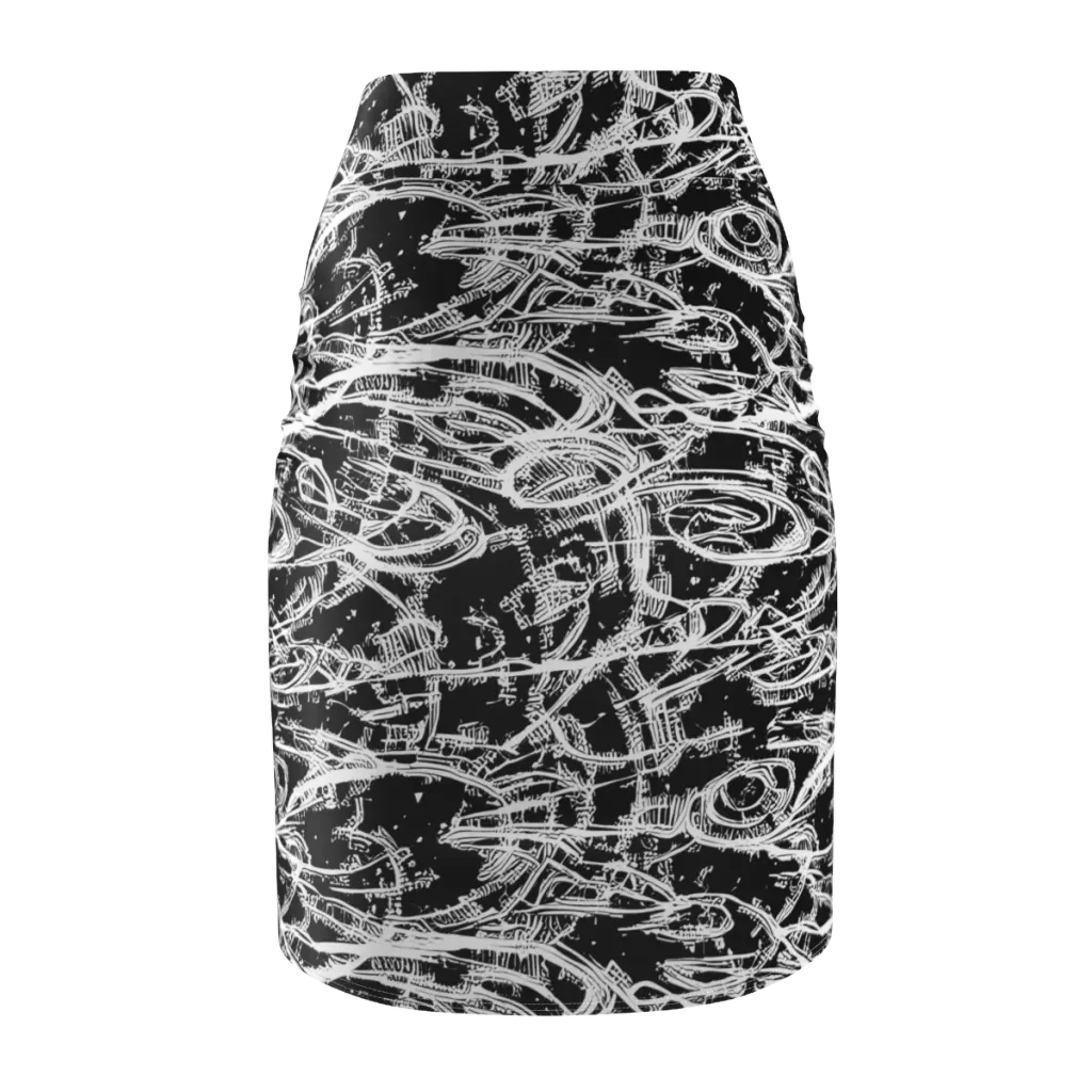 Blackline Current on Pencil Skirt — Back