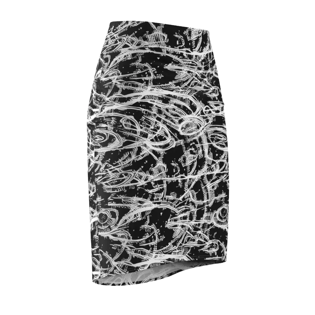 Blackline Current on Pencil Skirt — Front Side