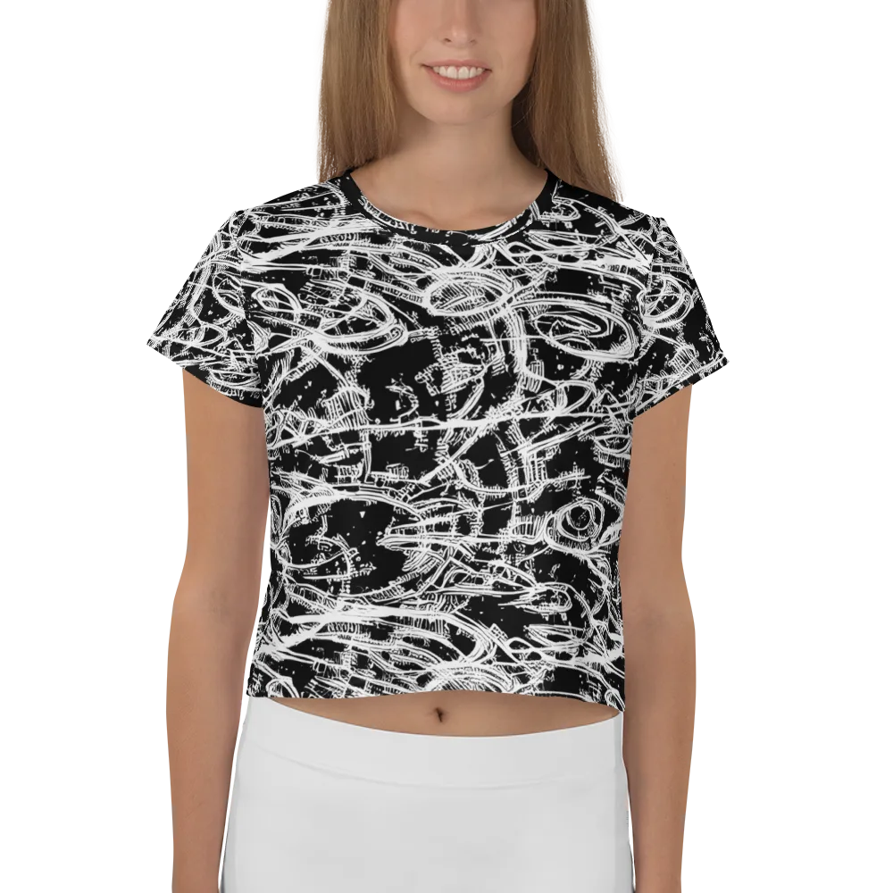 Blackline Current on Crop Tee — Front