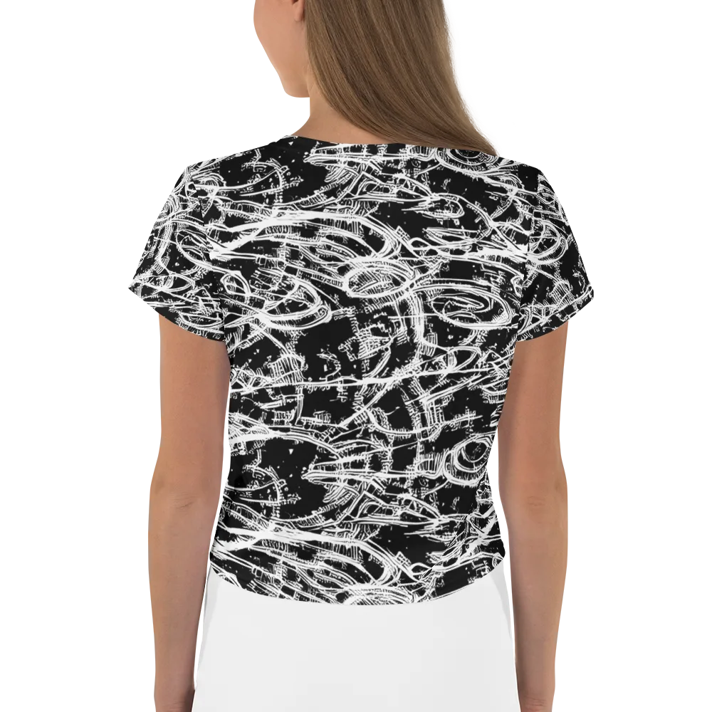 Blackline Current on Crop Tee — Back
