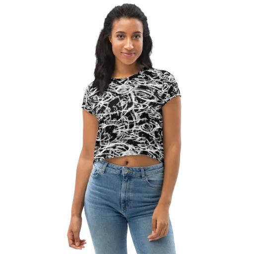 Blackline Current on a Crop Tee