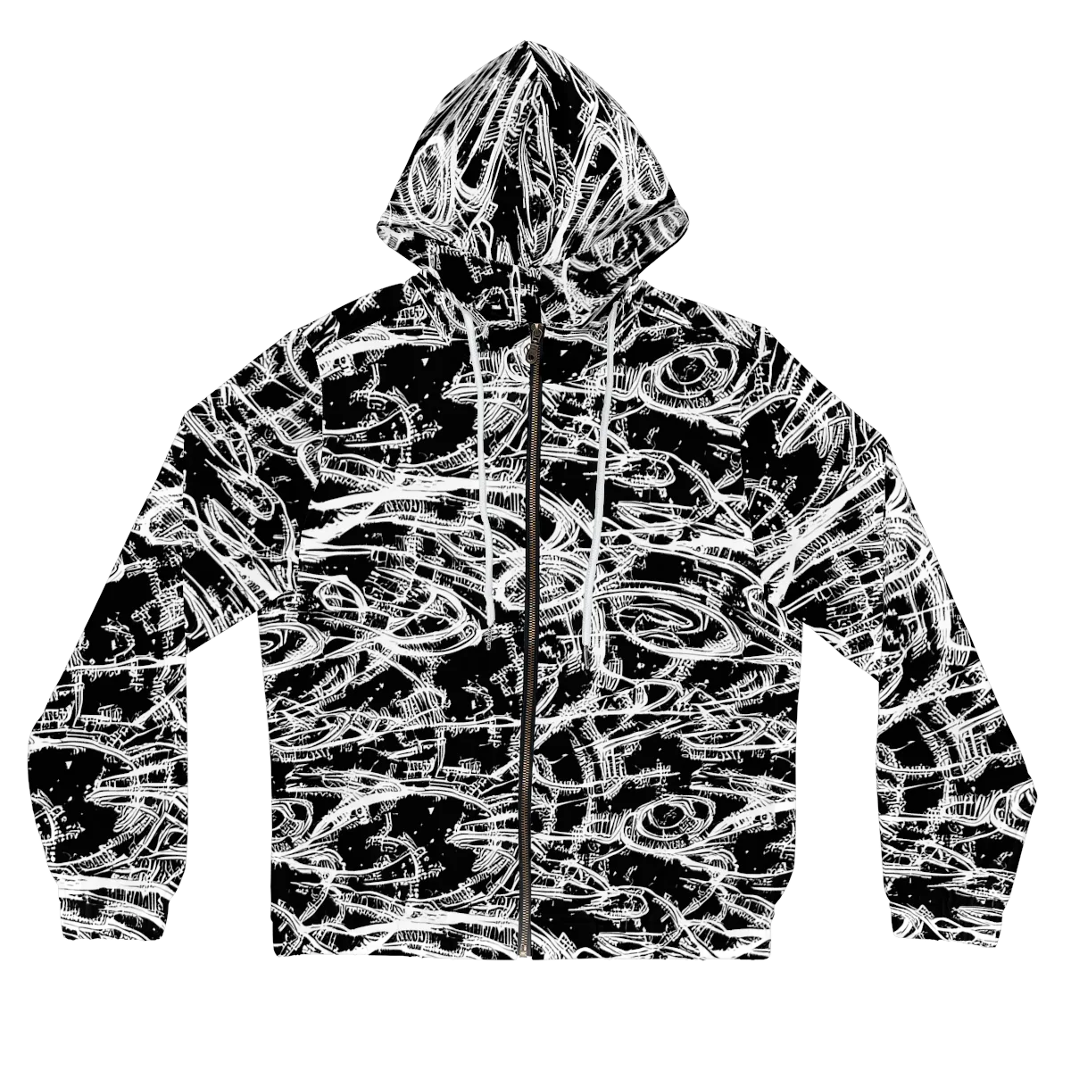 Blackline Current on Women's Full-Zip Hoodie — Front