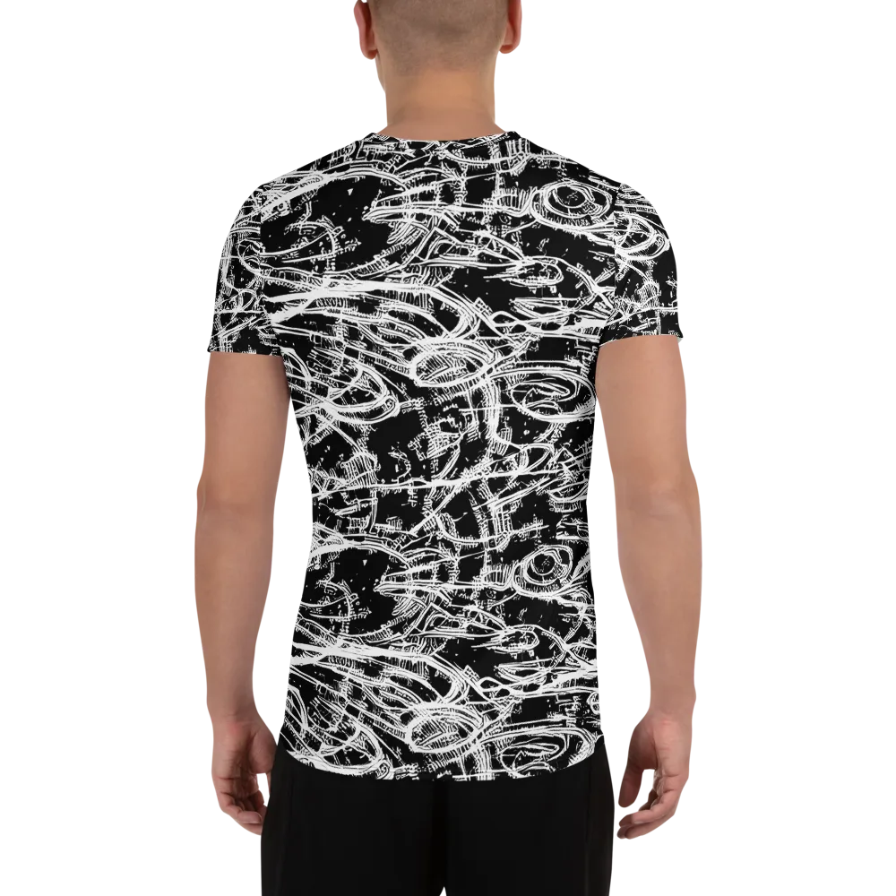 Blackline Current on Men's Athletic T-Shirt — Back
