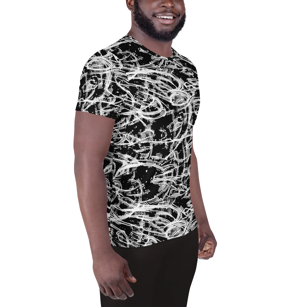 Blackline Current on Men's Athletic T-Shirt — Right