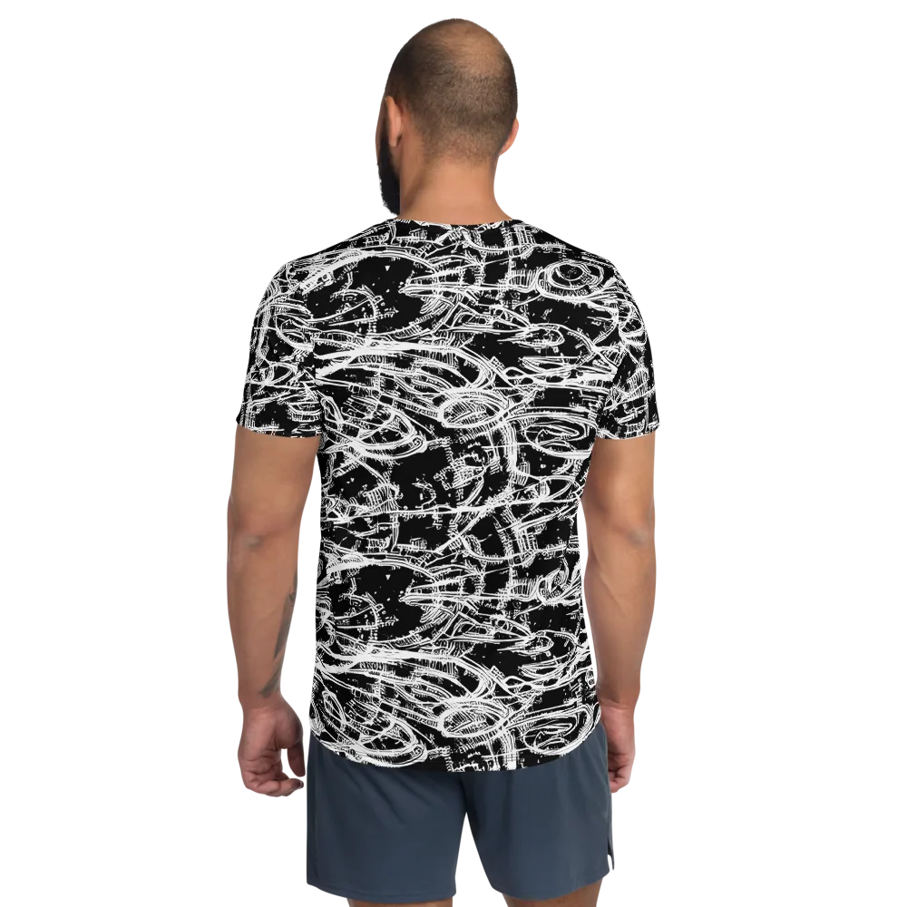 Blackline Current on Men's Athletic T-Shirt — Back