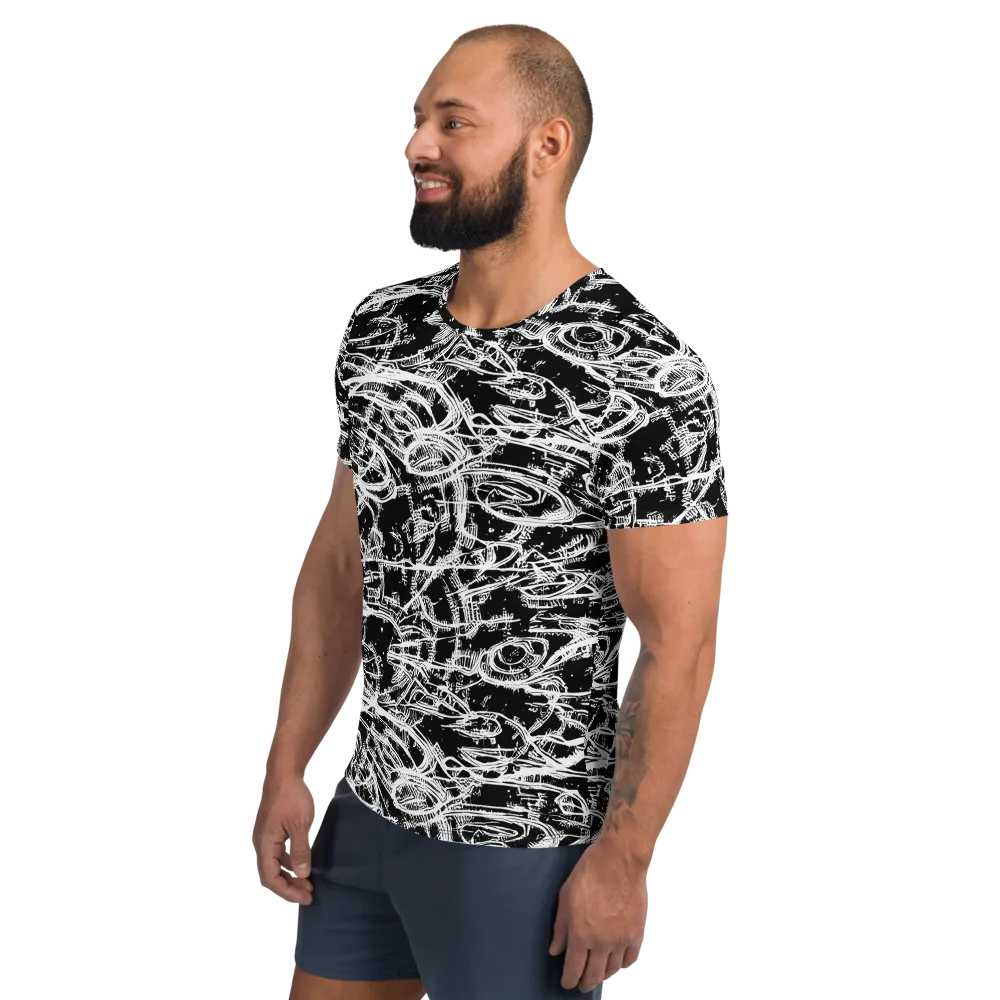 Blackline Current on Men's Athletic T-Shirt — Left