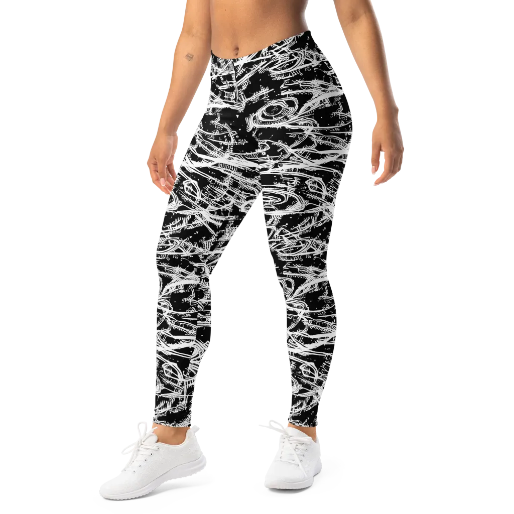 Blackline Current on Leggings — Left Front
