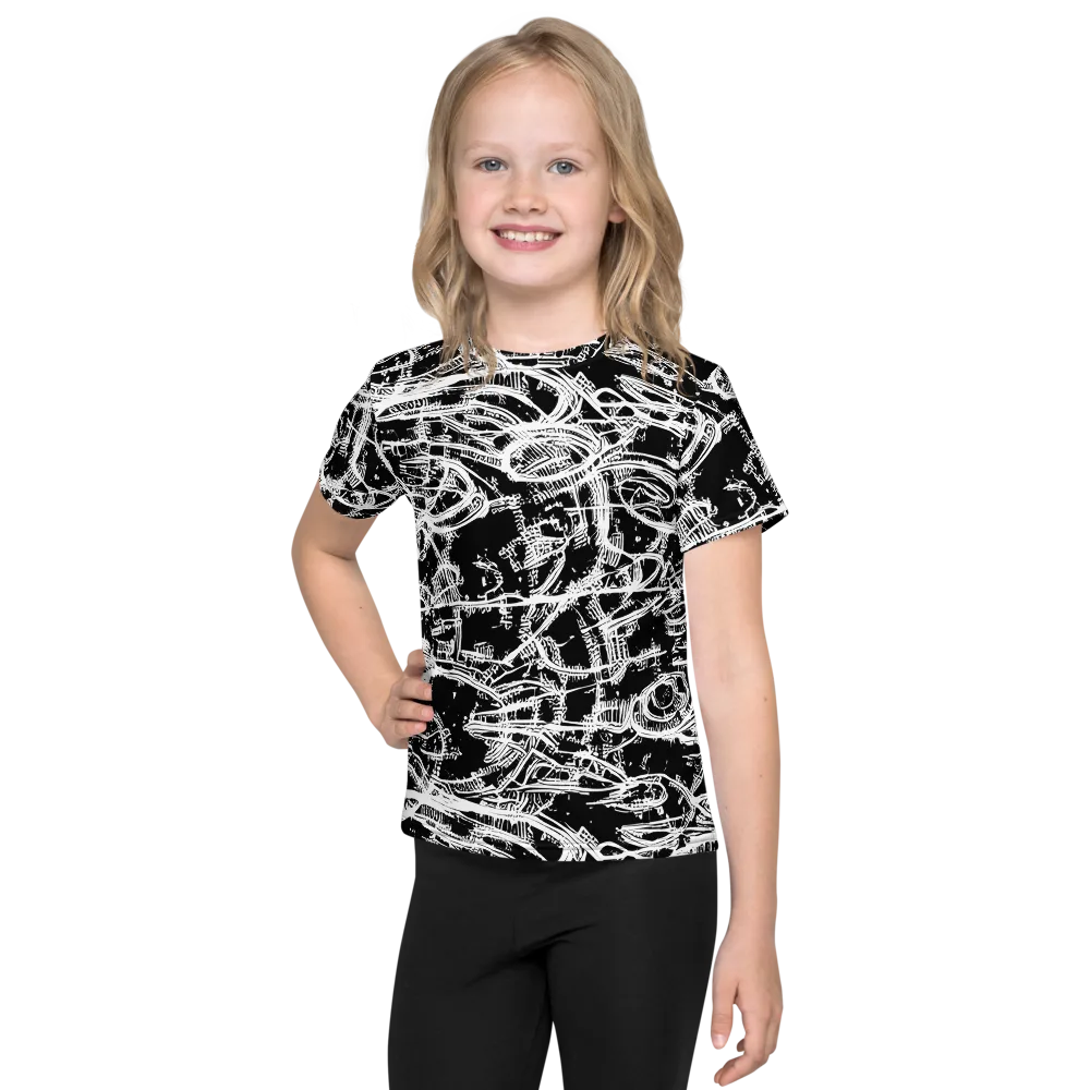 Blackline Current on Kids Crew Neck T-Shirt — Front