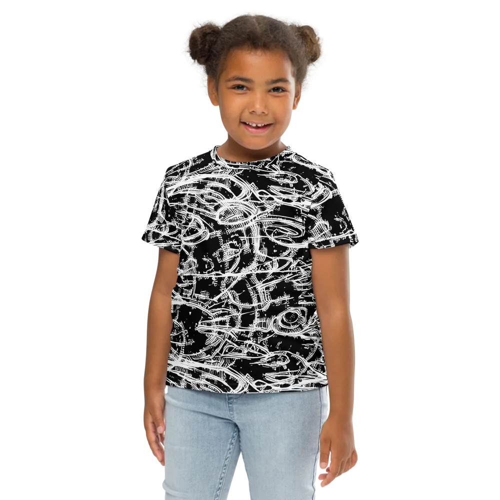 Blackline Current on Kids Crew Neck T-Shirt — Front