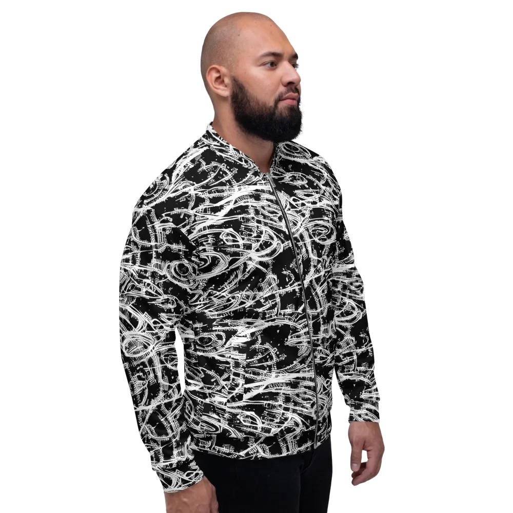 Blackline Current on Bomber Jacket — Right