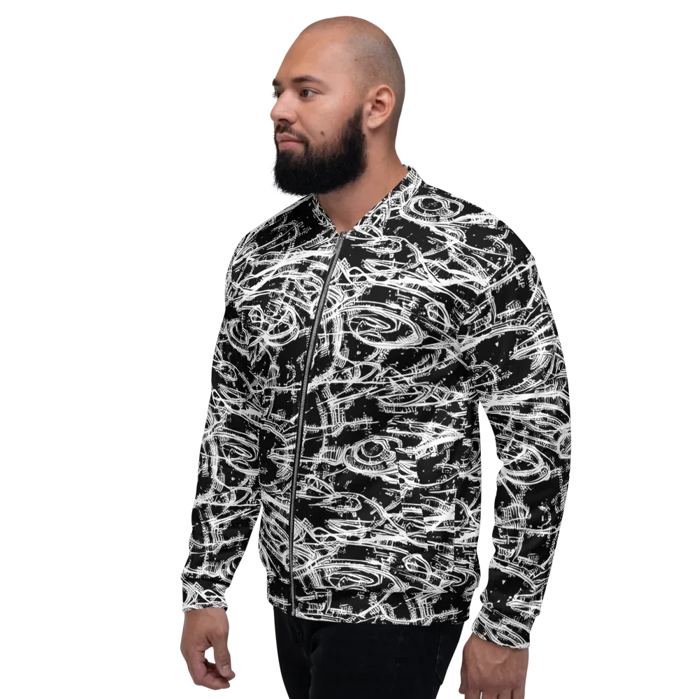 Blackline Current on Bomber Jacket — Left