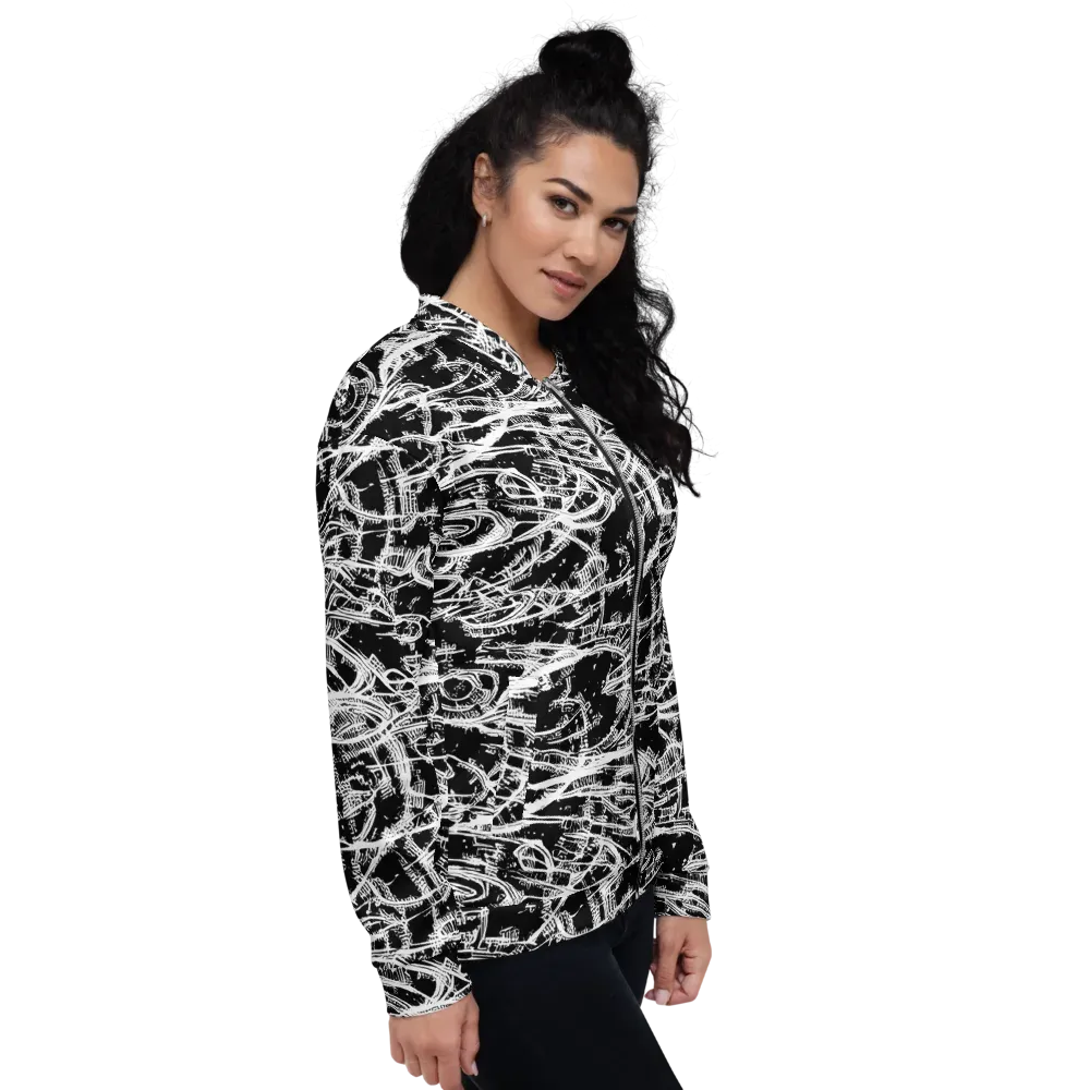 Blackline Current on Bomber Jacket — Right