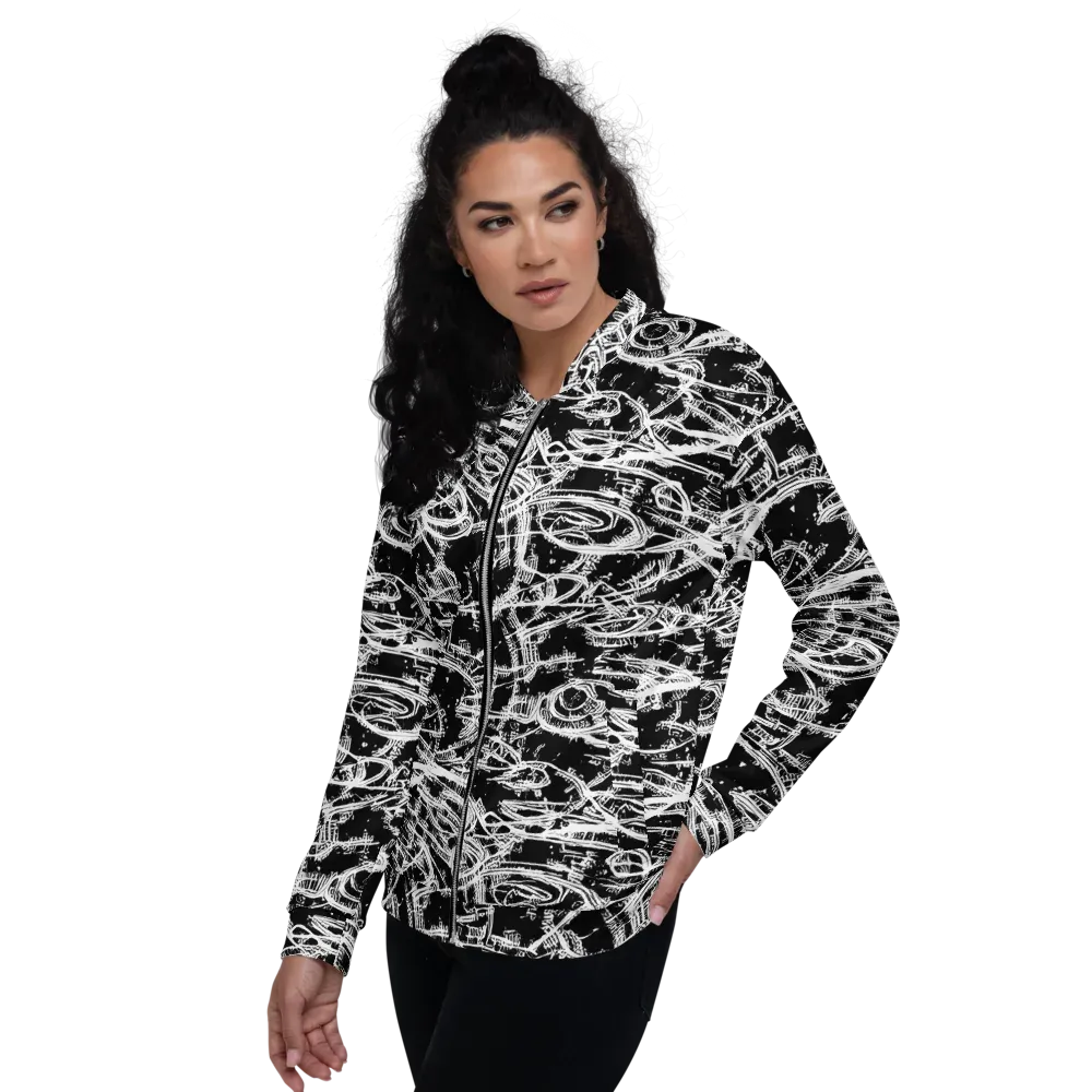 Blackline Current on Bomber Jacket — Left