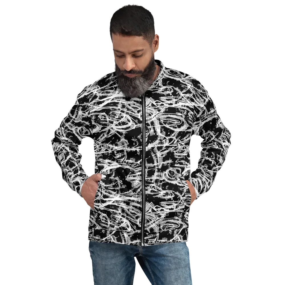 Blackline Current on Bomber Jacket — Front