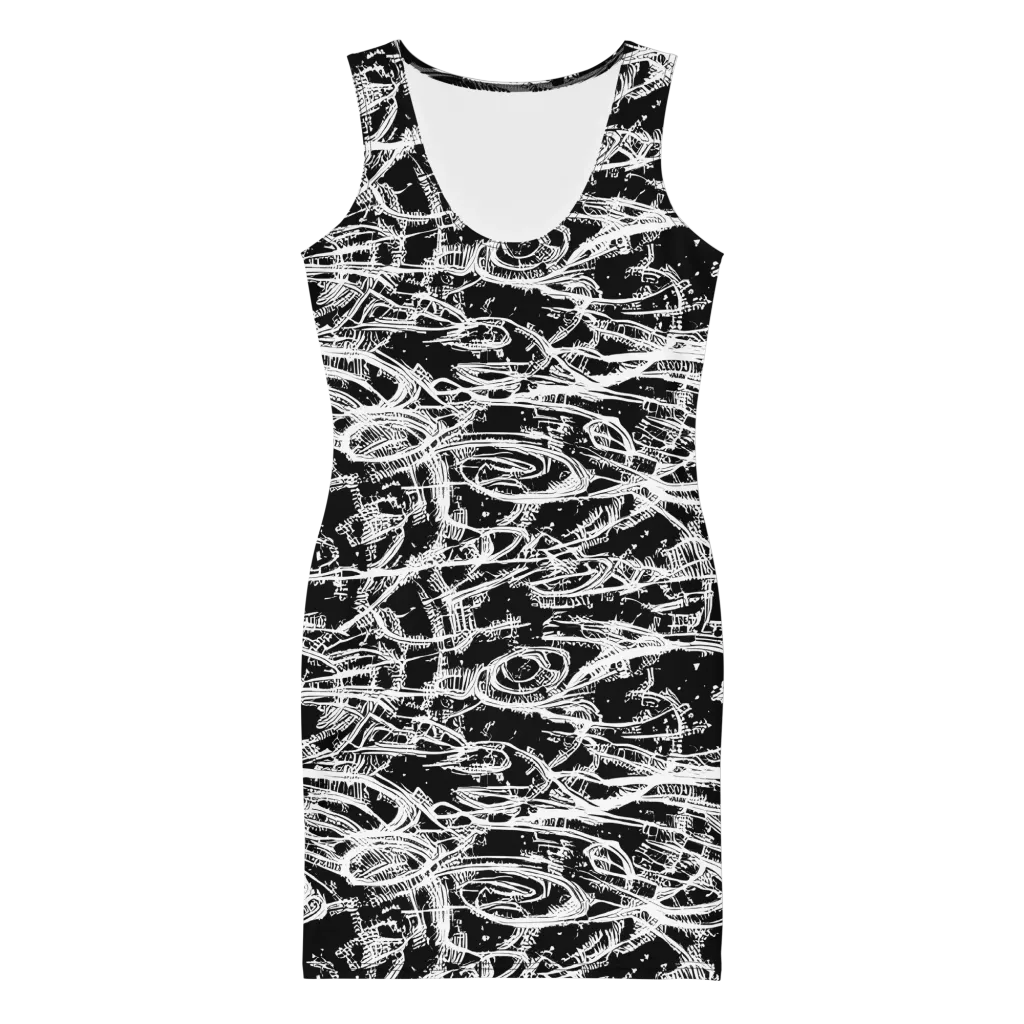 Blackline Current on Bodycon Dress — Front