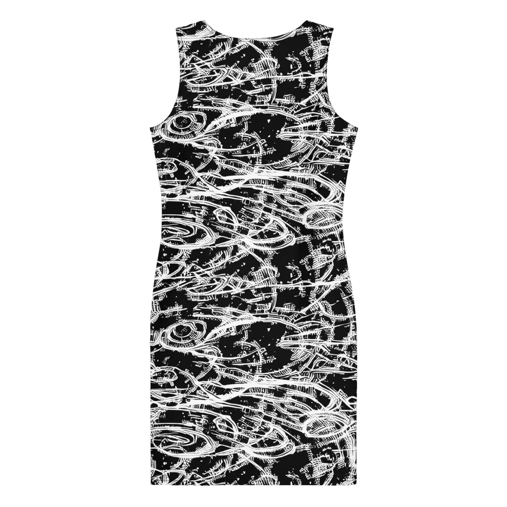 Blackline Current on Bodycon Dress — Back